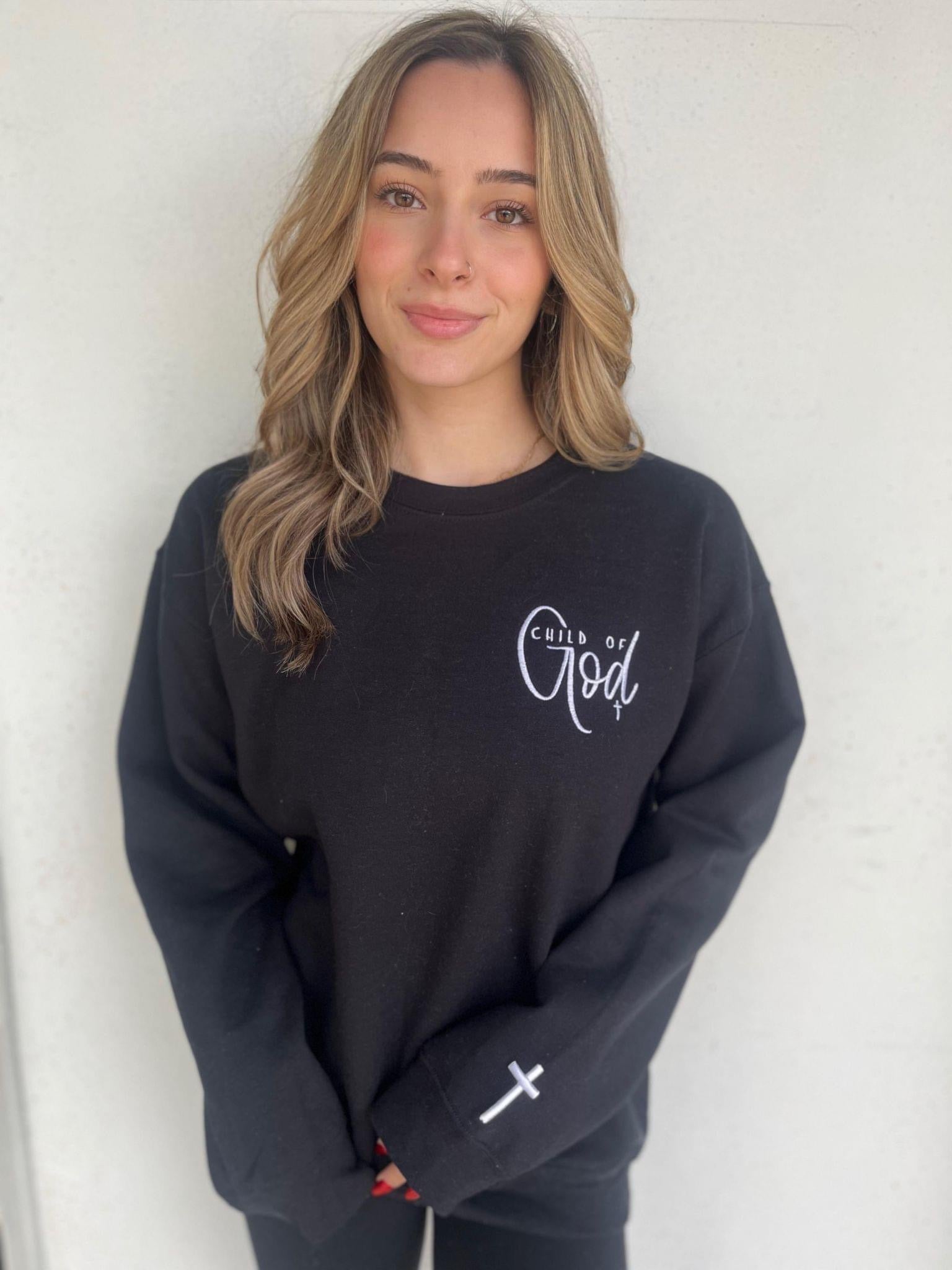Child of God Embroidered Crewneck Sweatshirt