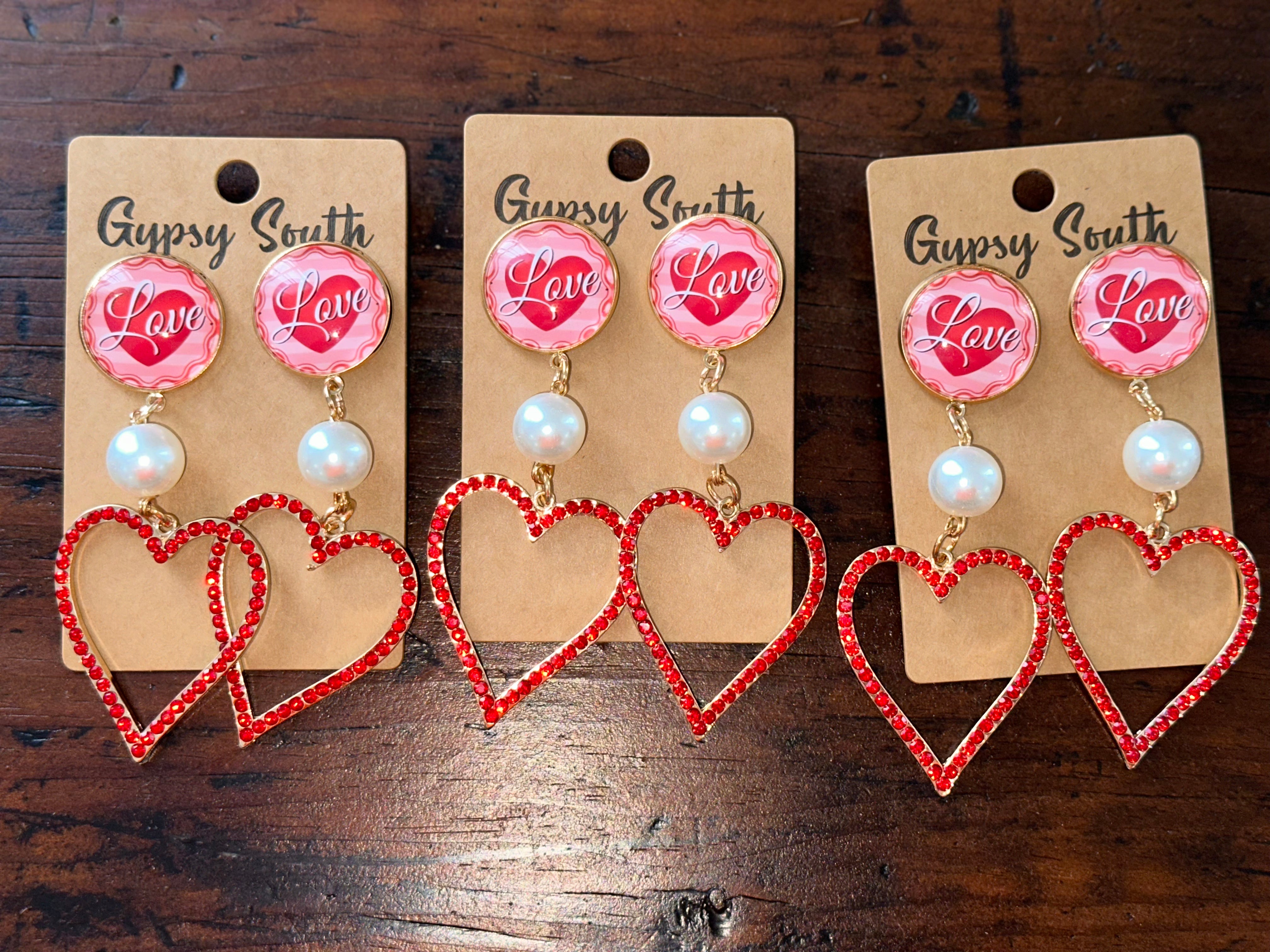Gypsy South Love Heart Earrings