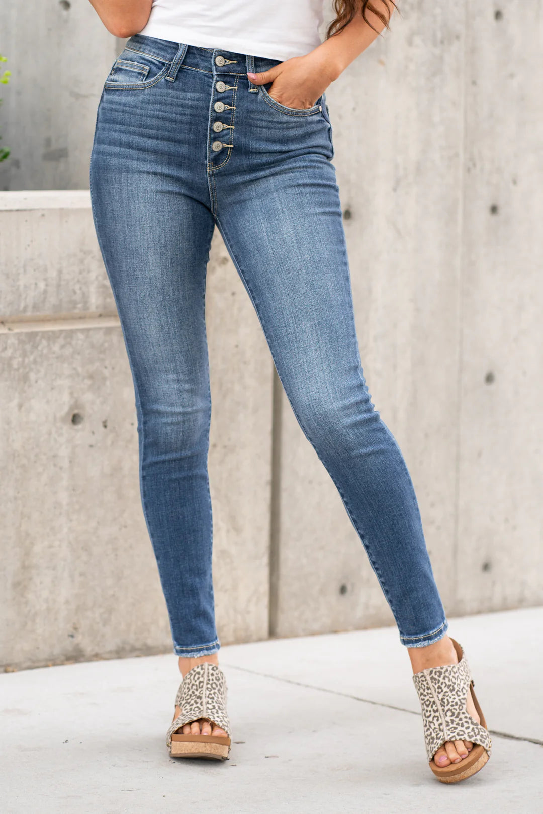 Judy Blue Penelope High Rise Button Fly Skinny