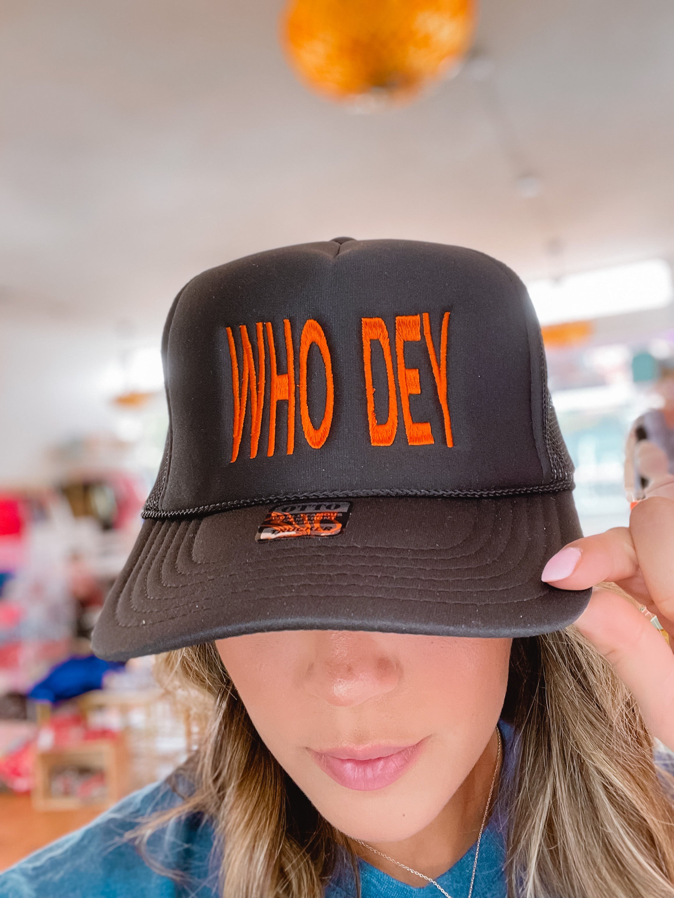 Who Dey Trucker Hat