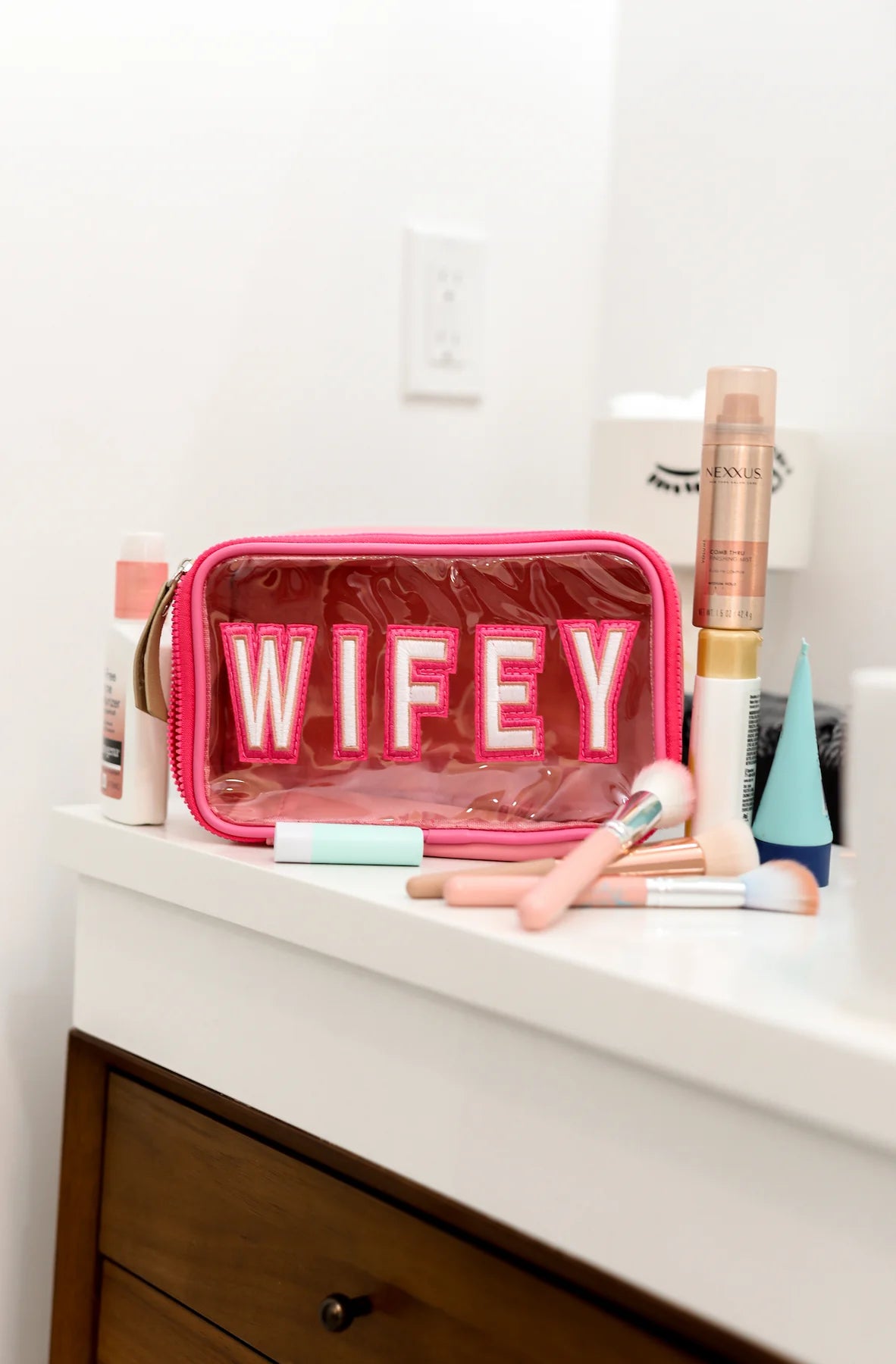 Pink Wifey Cosmetic Bag