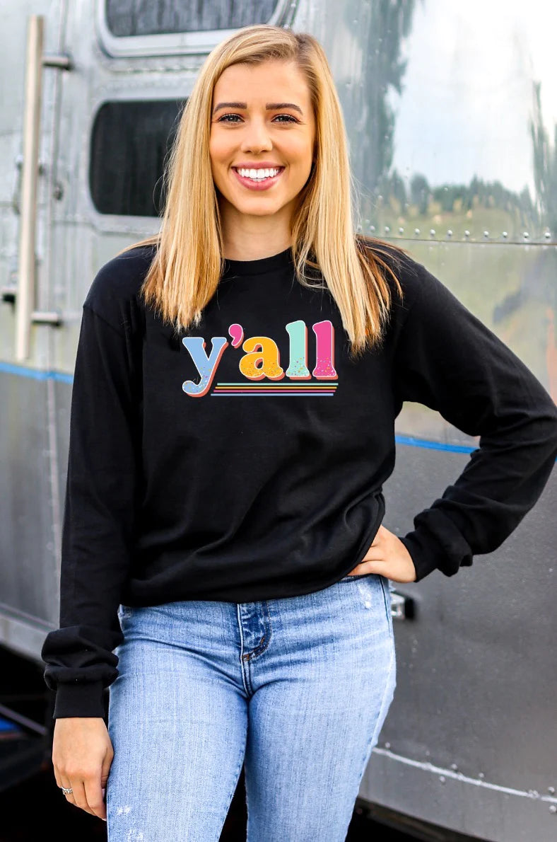 Confetti Y'all Long Sleeve Tee