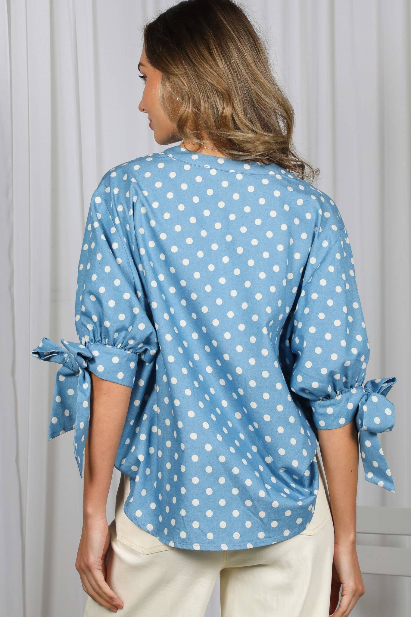 Polka Dot V-Neck Top