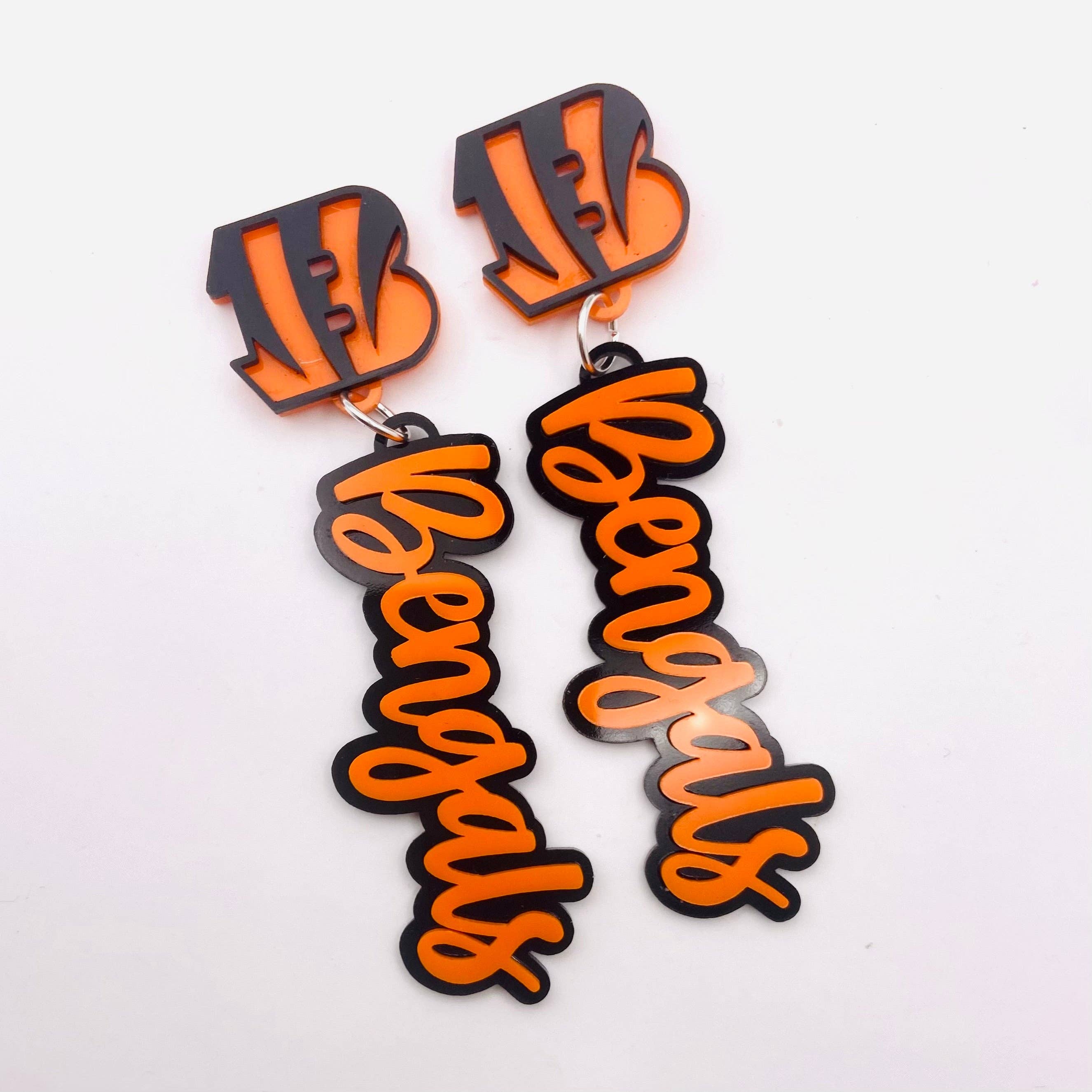 Bengals Earrings Double Acrylic