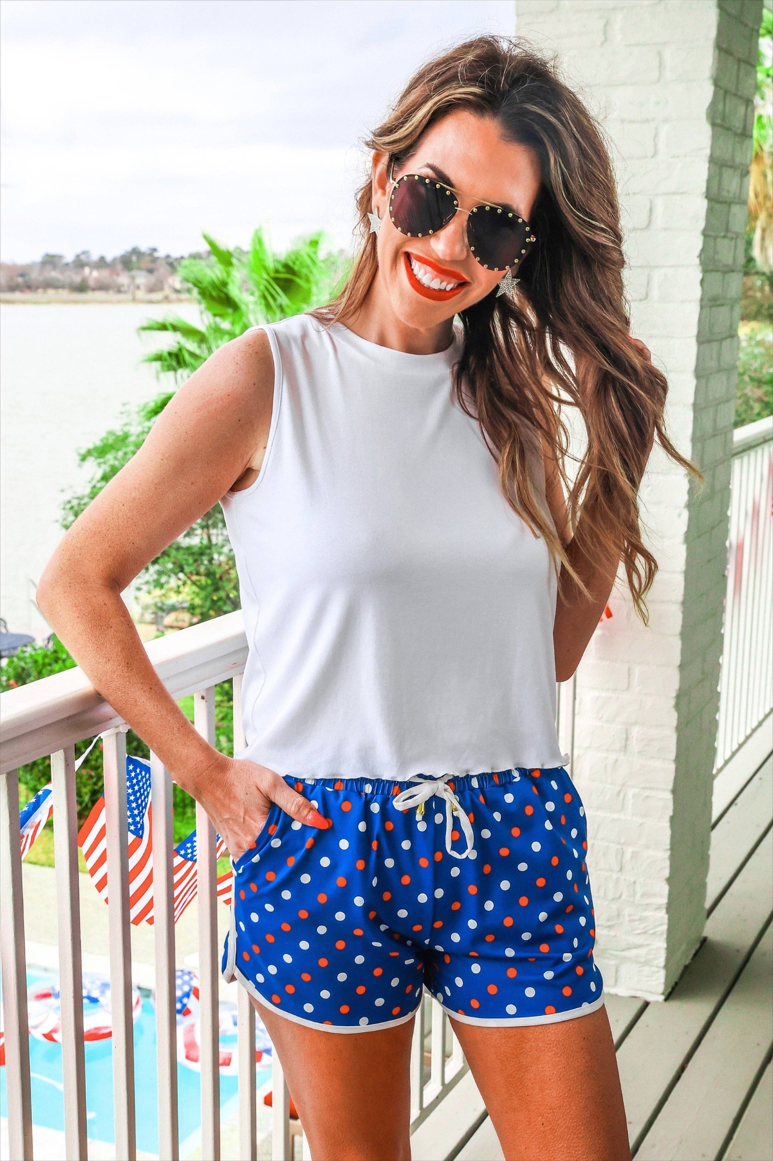 Americana Polka Dot Shorts