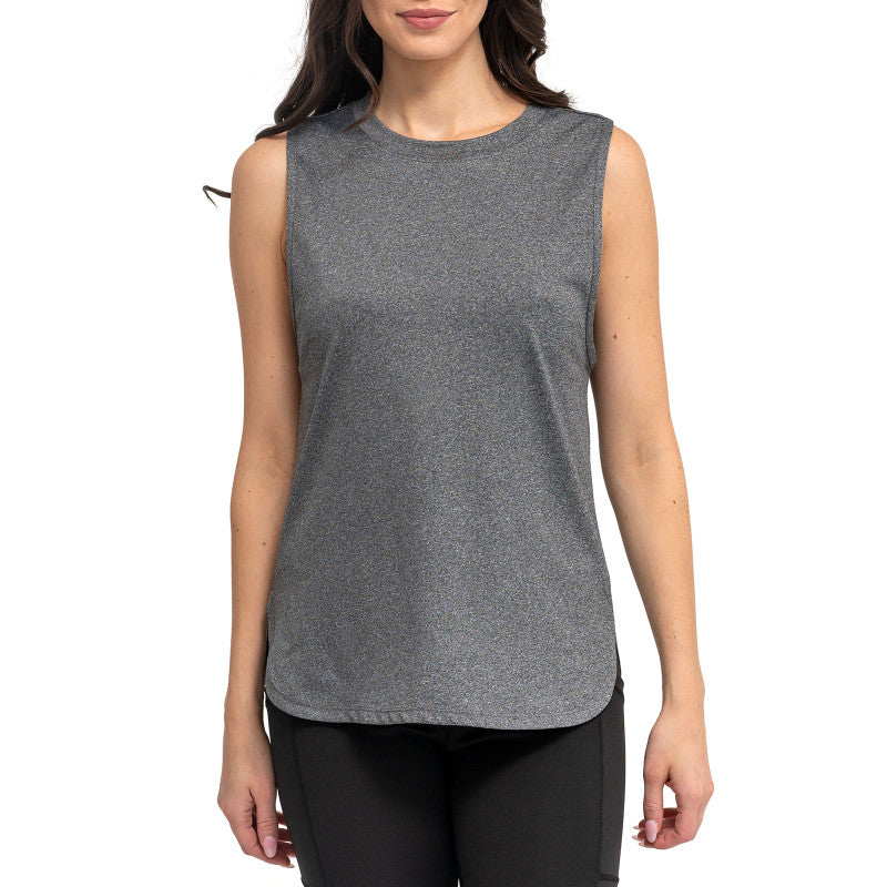 FITKICKS Live Well Heathered Tank Top