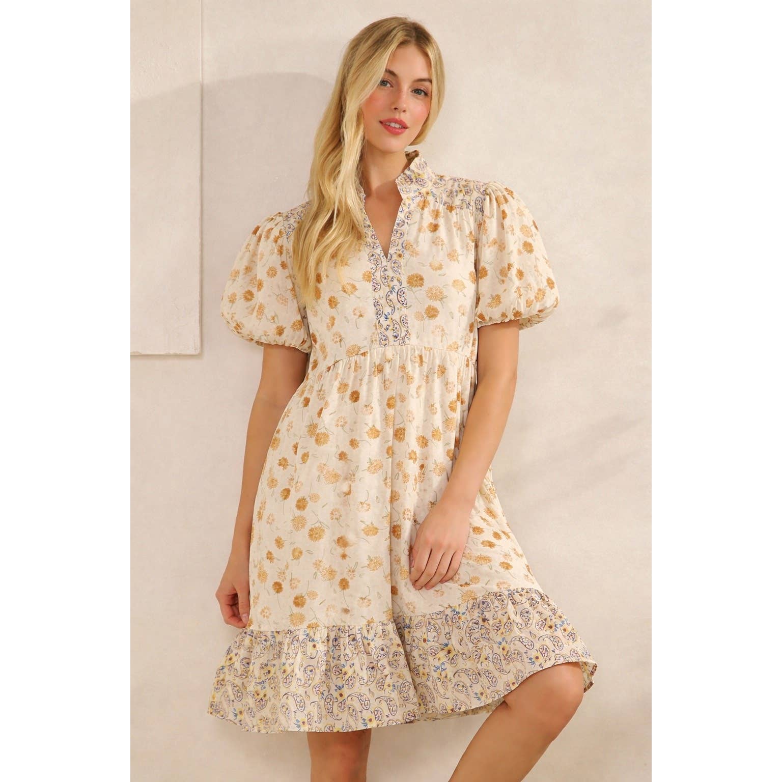 Marigold Ruffle Hem Dress