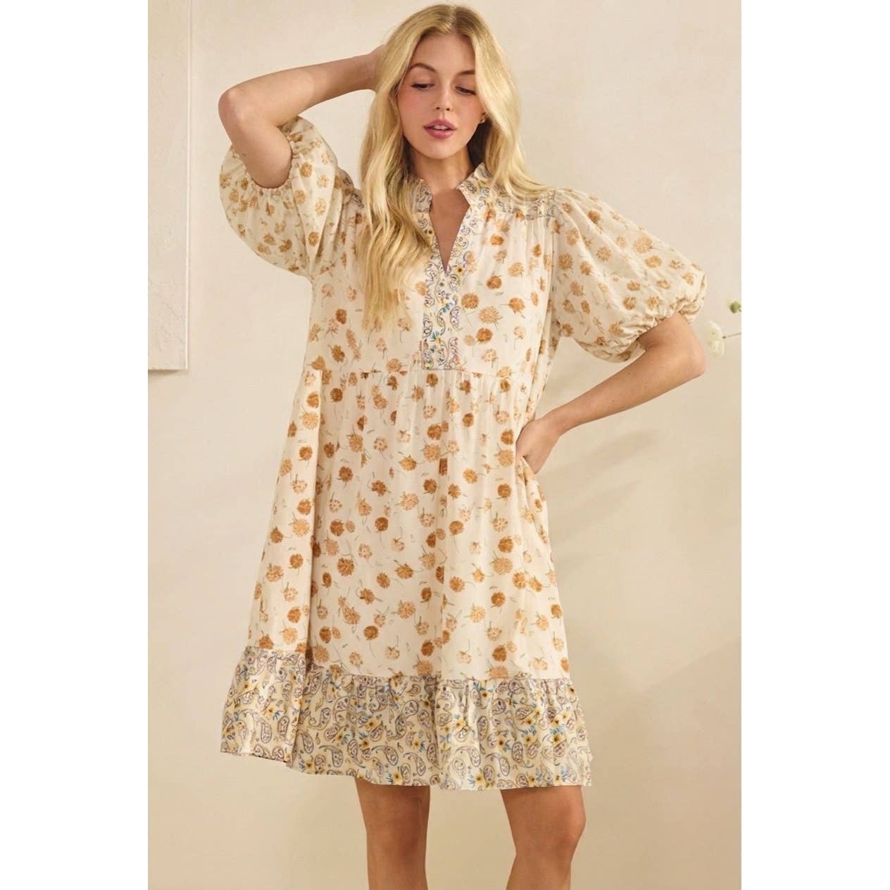 Marigold Ruffle Hem Dress