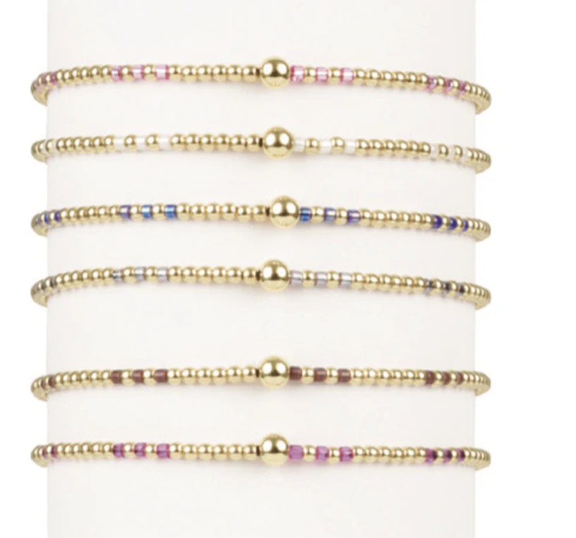 Hope Joy Pattern 2mm Bead Bracelet