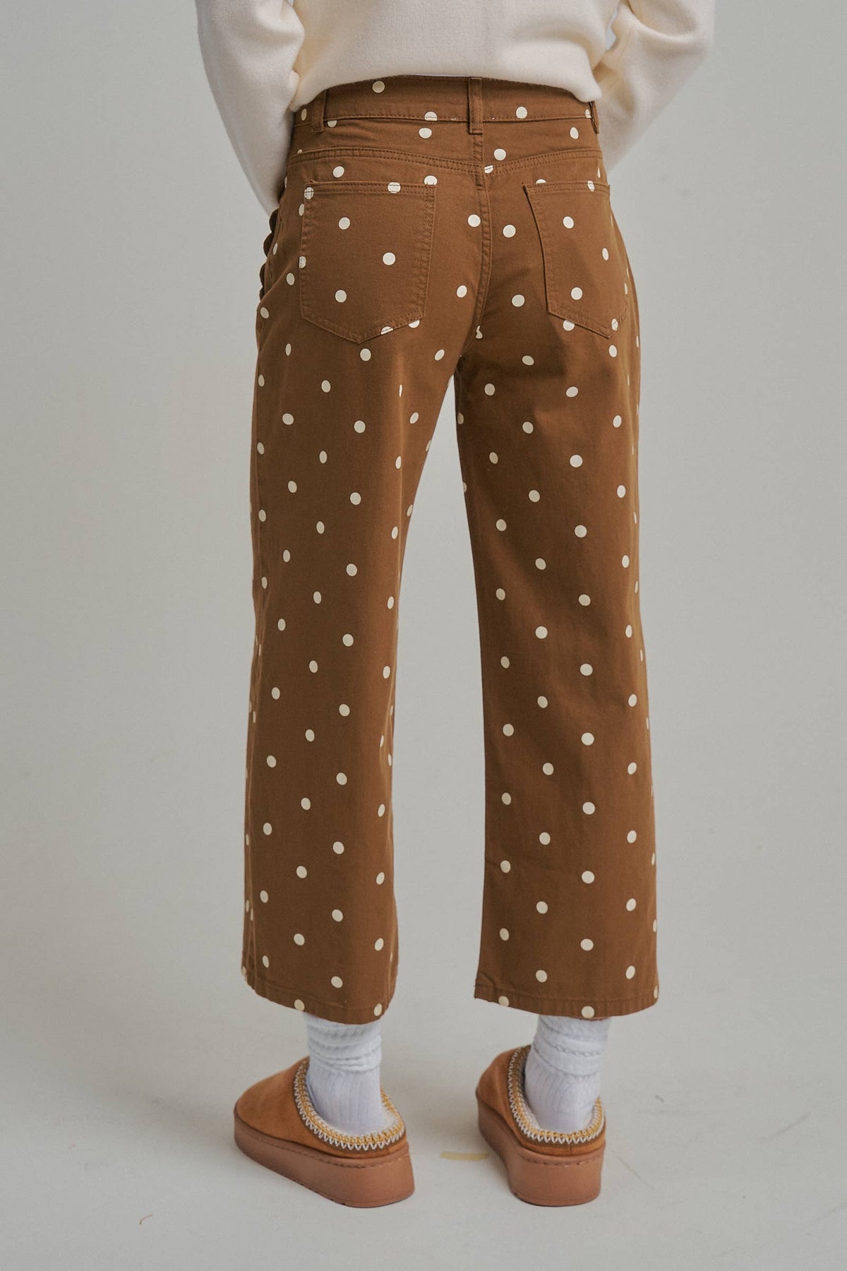 Coffee & Cream Polka Dot Pants