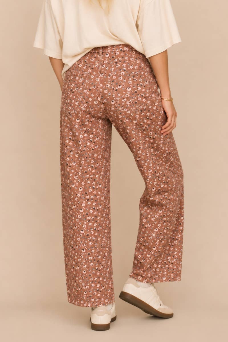 Floral Print Denim