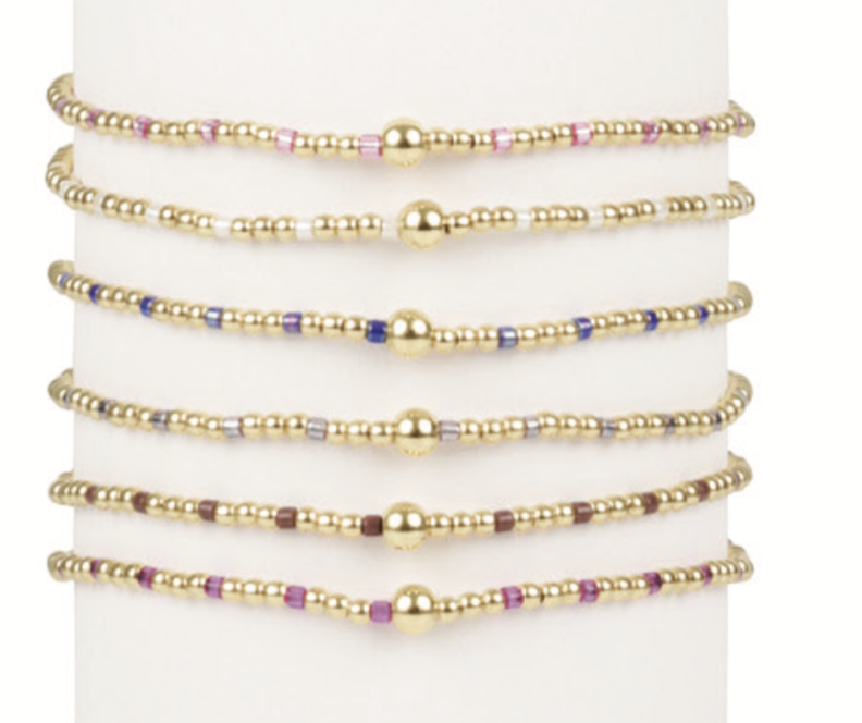 enewton - Hope Sincerity Pattern 2mm Bead Bracelet - Bright Blue