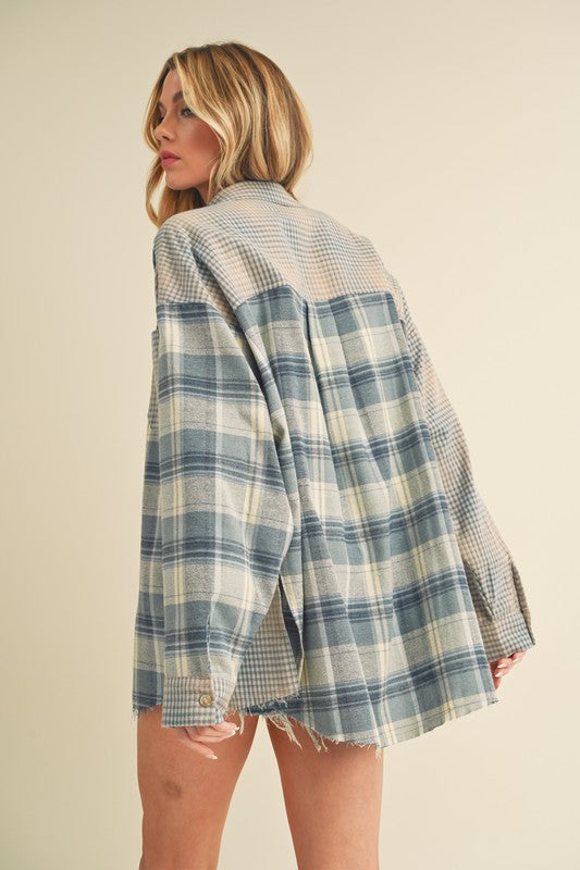Blue Skies & Cozy Vibes Flannel