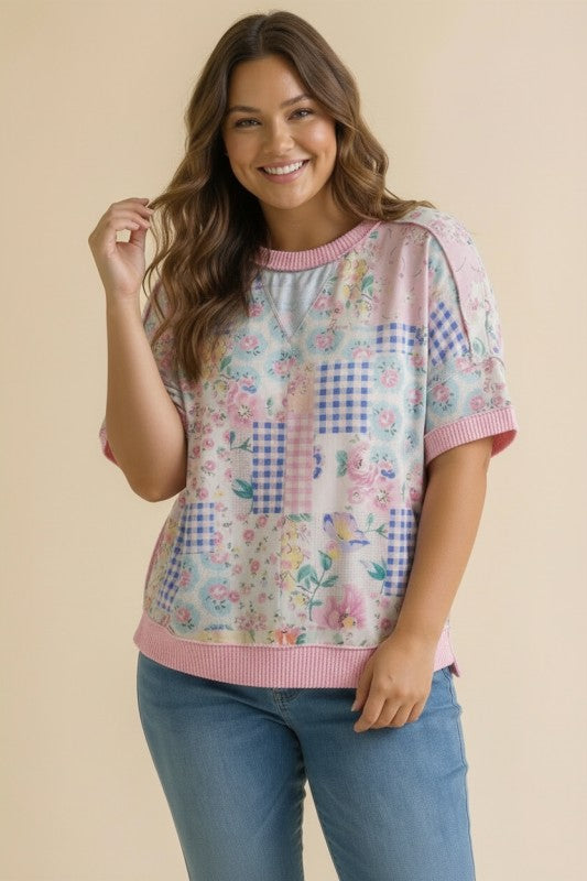 Floral Patchwork Top