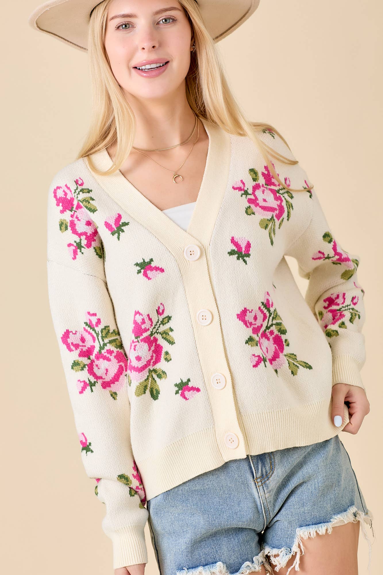 Rose Floral Cardigan