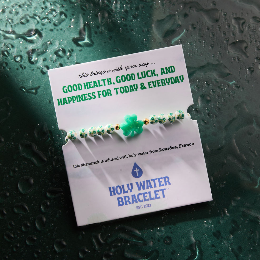 HOLY WATER PORCELAIN SHAMROCK BRACELET