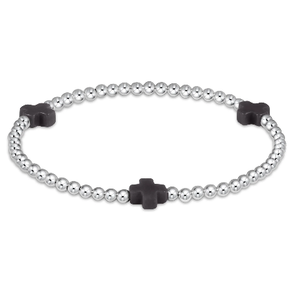 Enewton Signature Cross Sterling 3mm Bead Bracelet