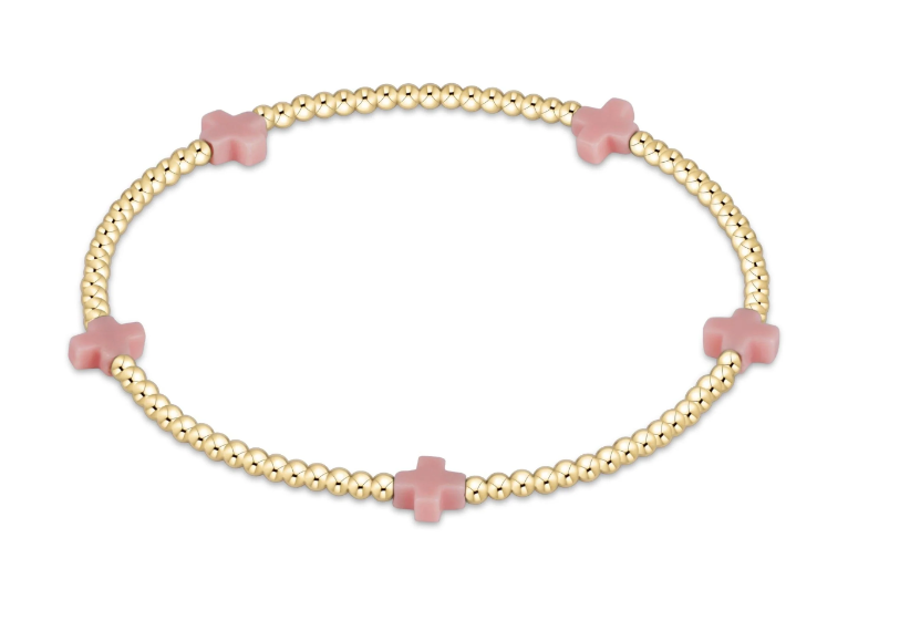 Small Signature Cross 2mm Bracelets