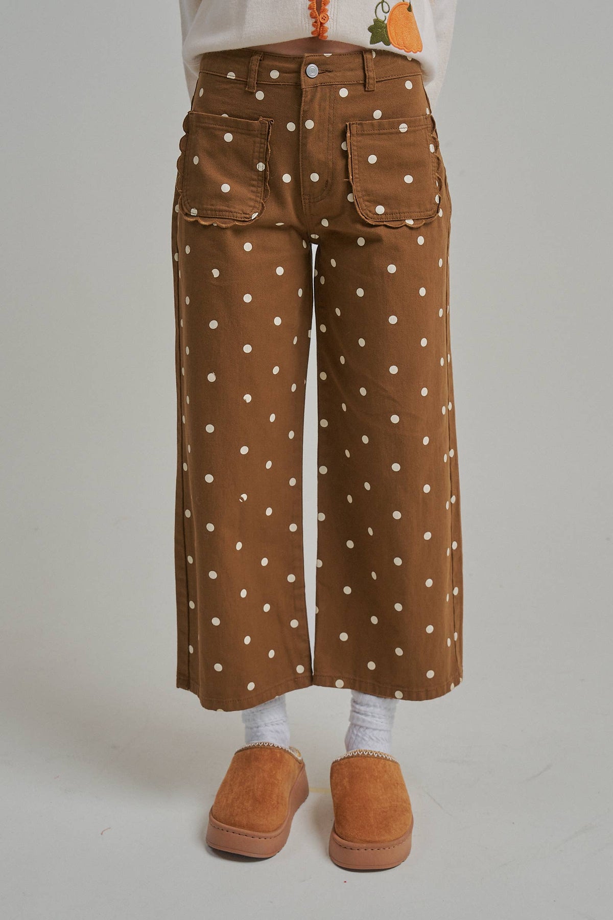 Coffee & Cream Polka Dot Pants