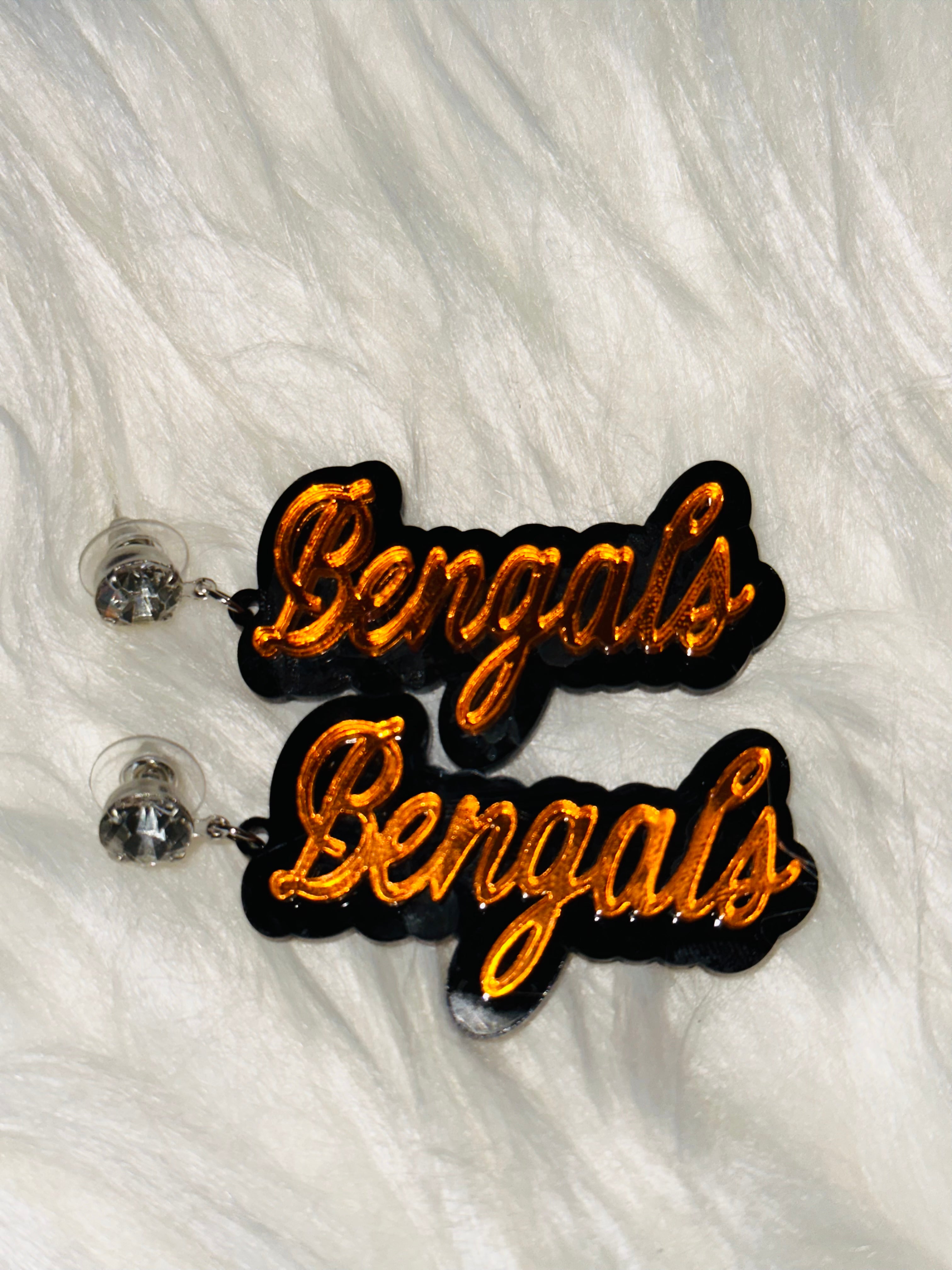 Bengals Double Acrylic Earrings