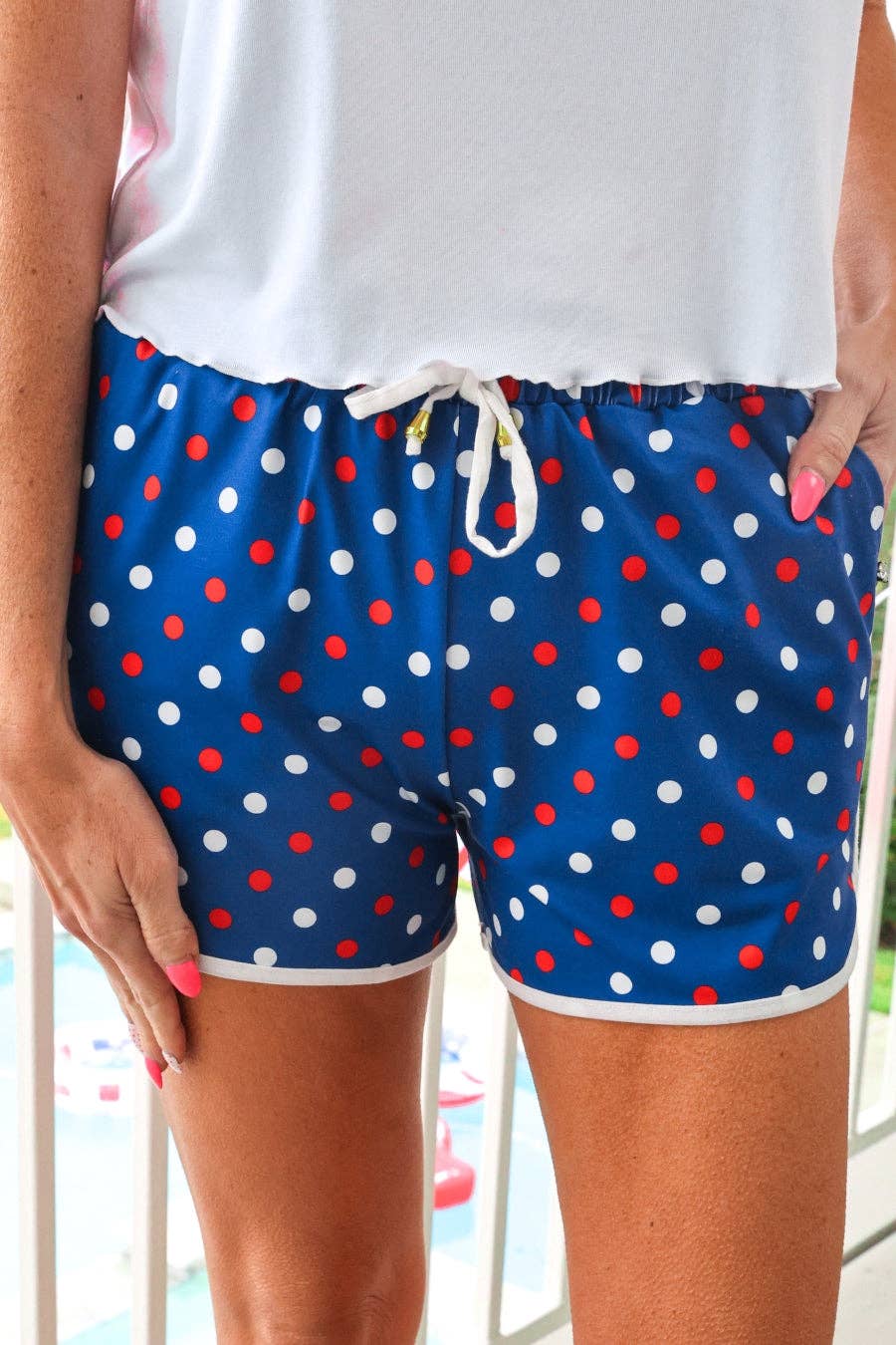 Americana Polka Dot Shorts