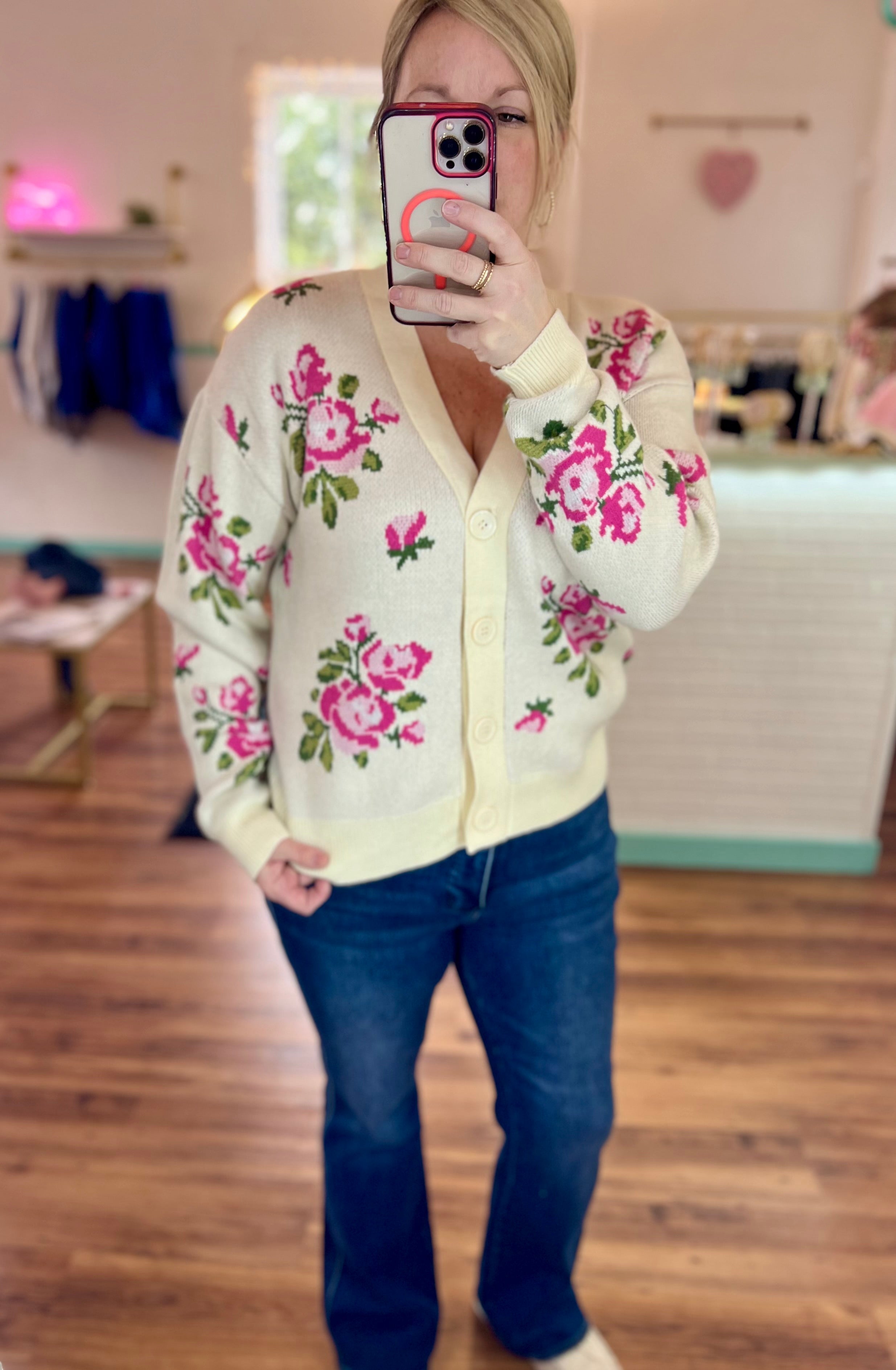 Rose Floral Cardigan