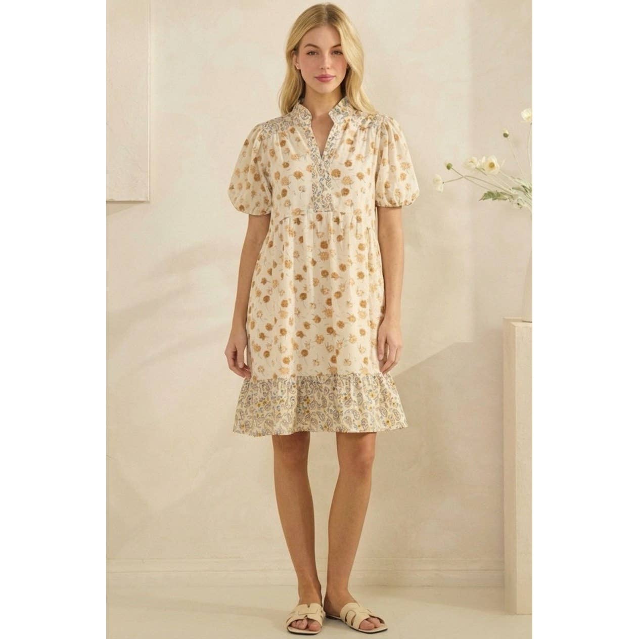 Marigold Ruffle Hem Dress