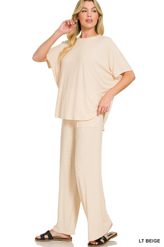 Weekend Wanderer Ribbed Lounge Set