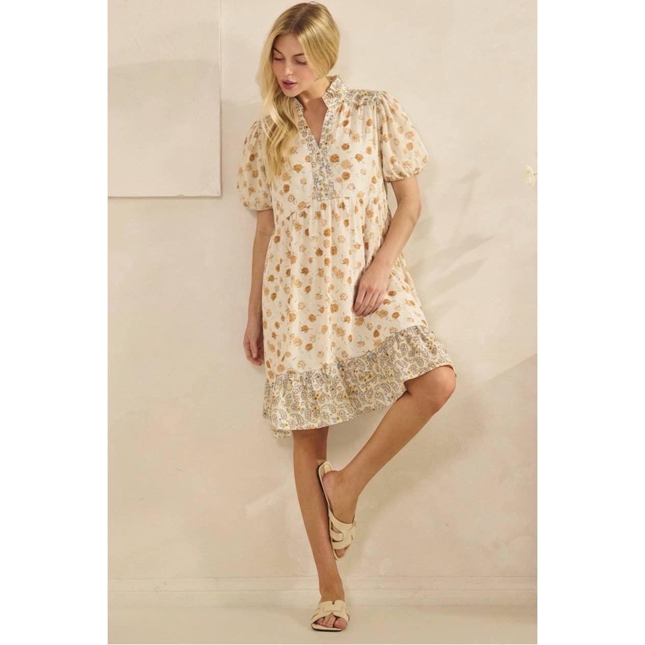 Marigold Ruffle Hem Dress