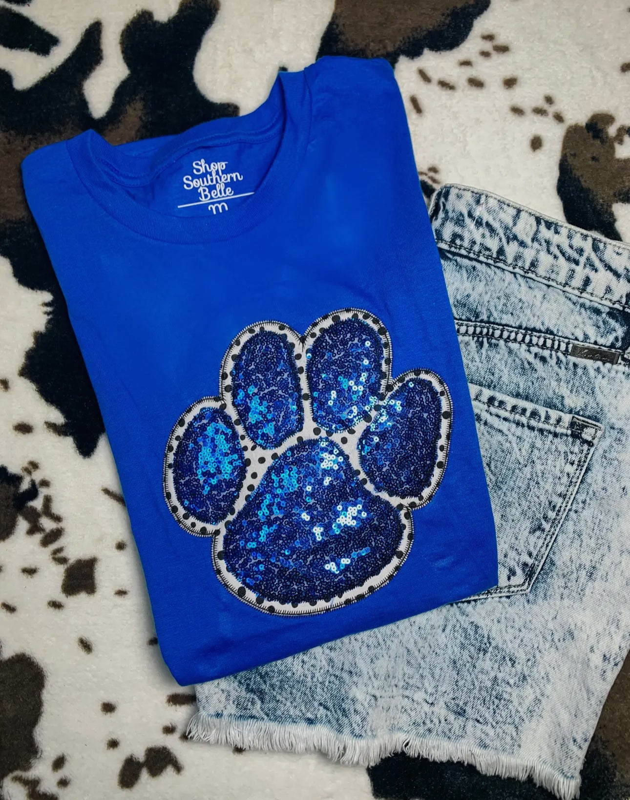 Cats Paw Glitter Sequins T-Shirt