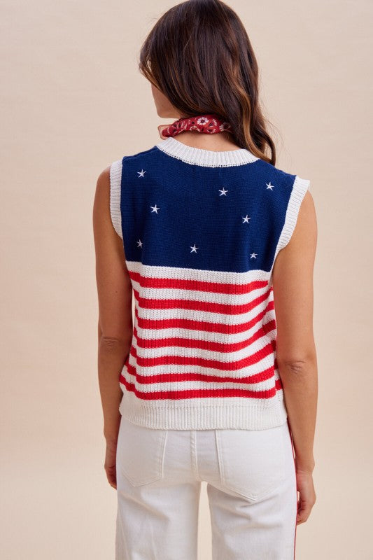 Stars, Stripes & Style Sweater Vest