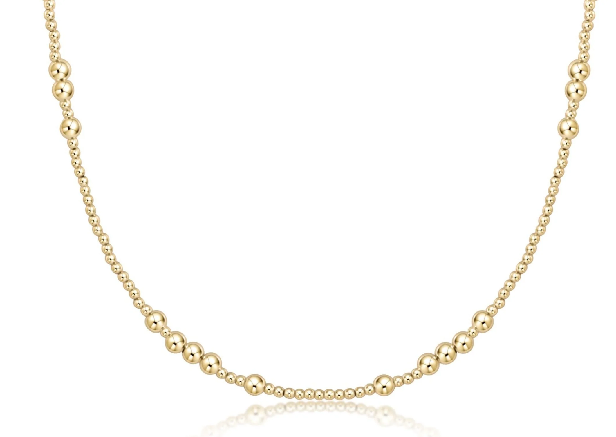 enewton 17” Choker Beaded Hope Unwritten Gold 4mm Necklace