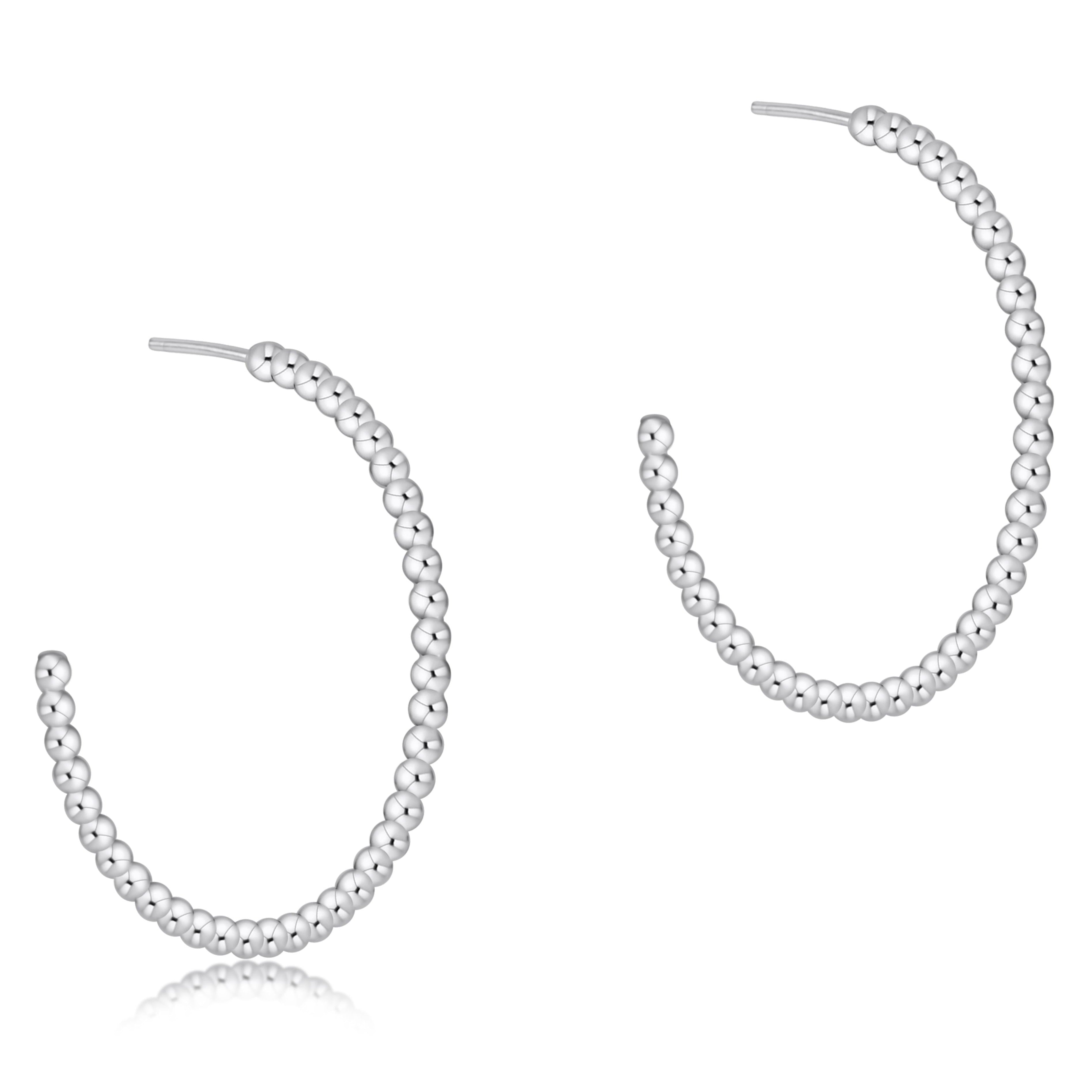 enewton Beaded Classic Post Hoop Earrings Sterling