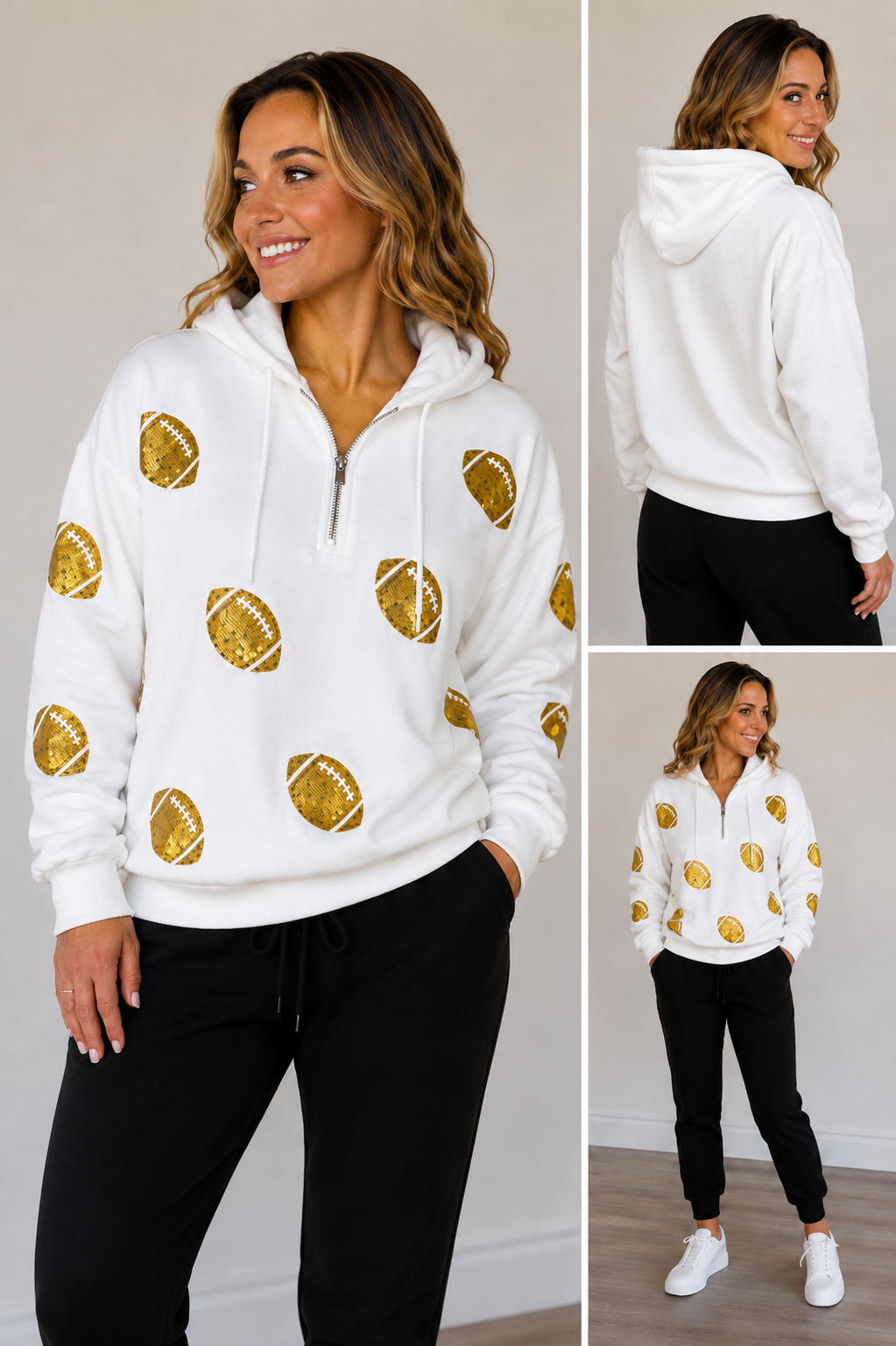Bring The Bling Football Hoodie