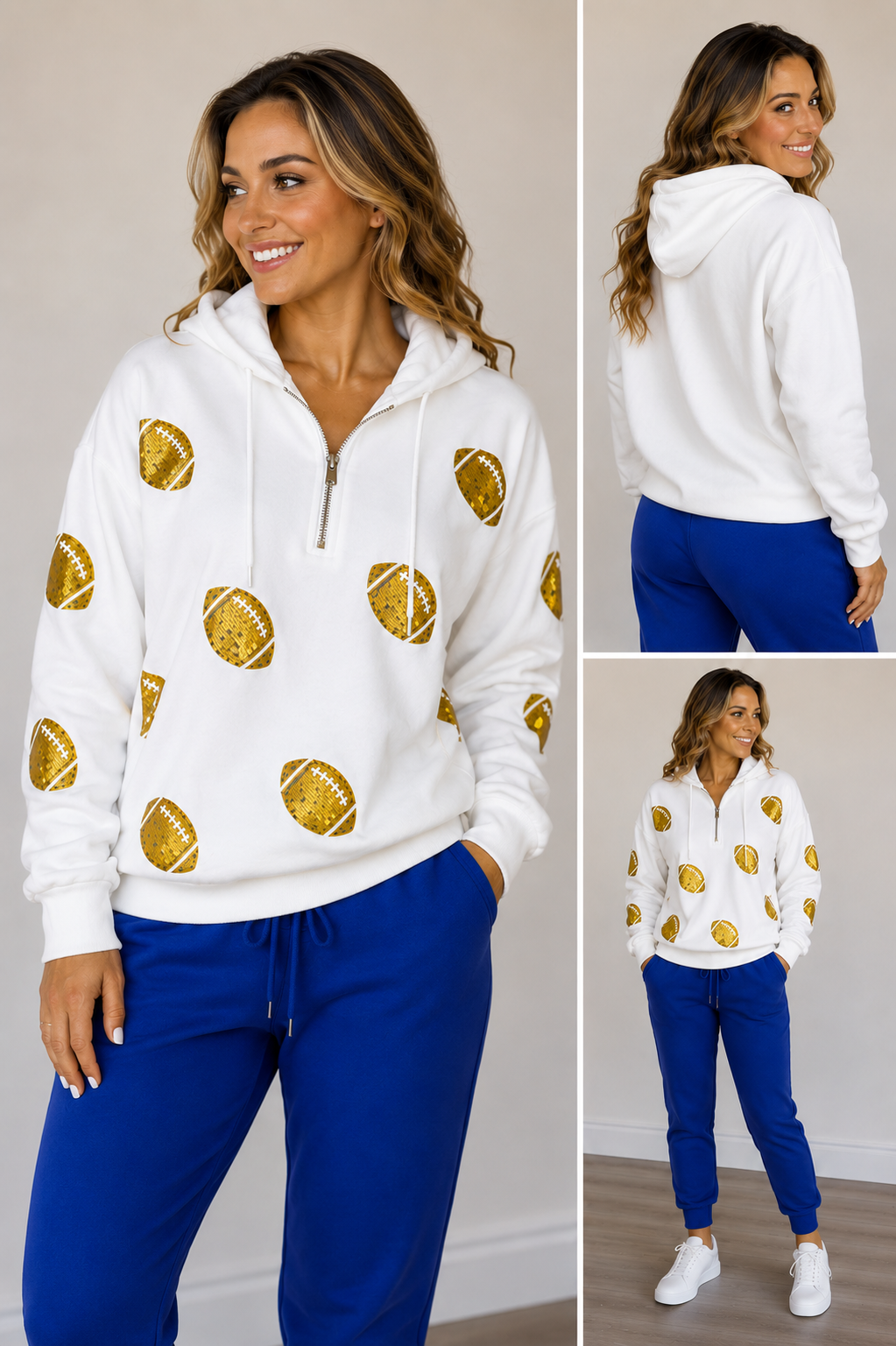 Bring The Bling Football Hoodie