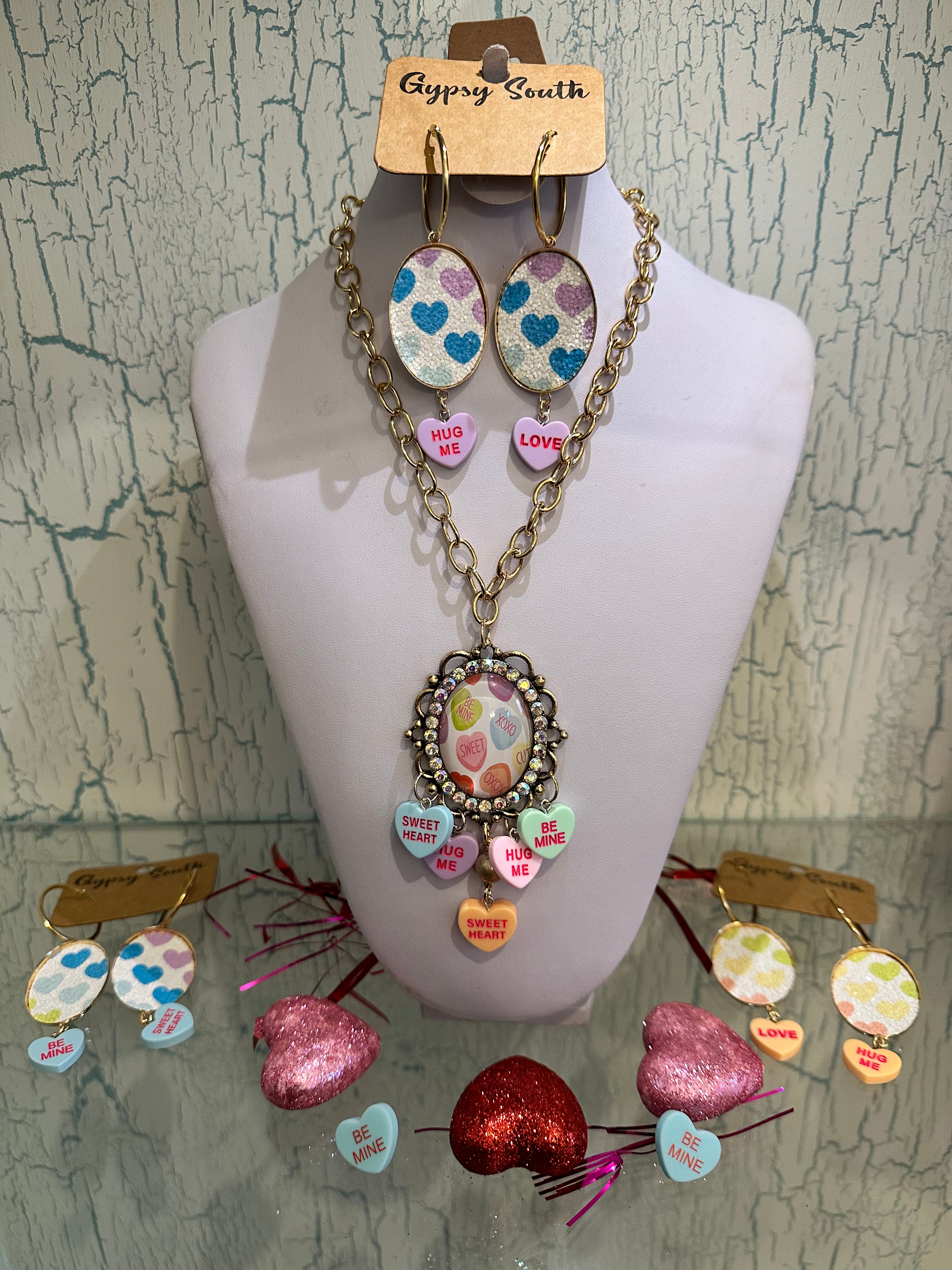 Valentine Candy Sweethearts Necklace by Gypsy South