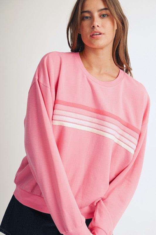 Retro Stripe Lightweight Sweatshirt