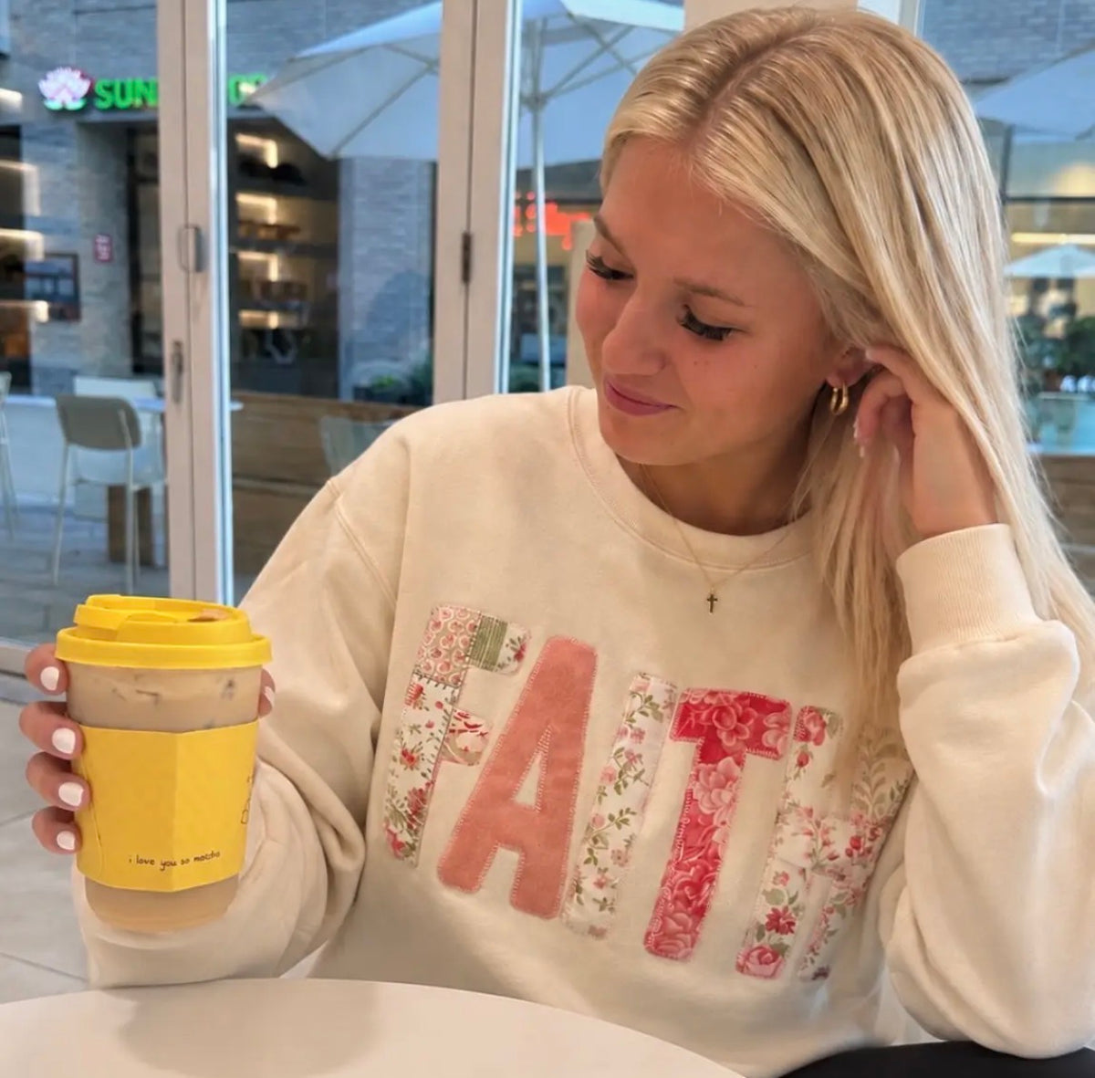 FAITH Embroidered Crewneck