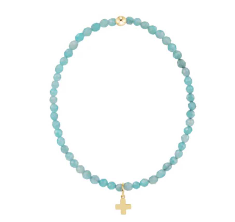 Enewton Gemstone 3mm Signature Cross Gold Charm