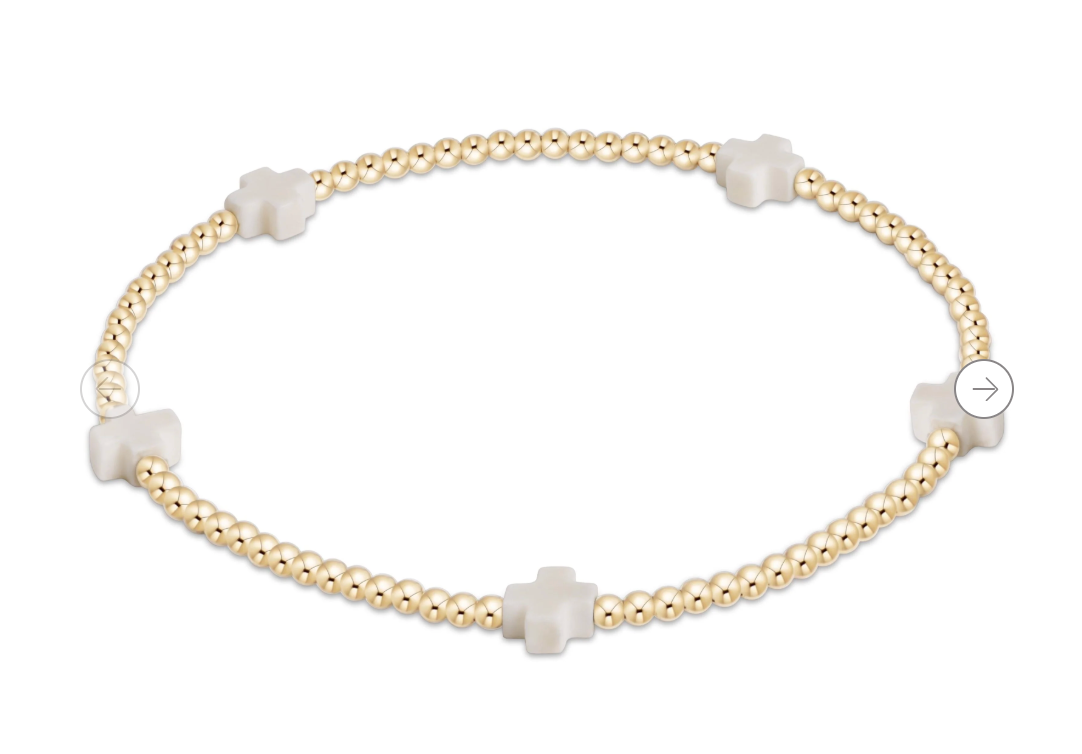 Enewton Signature Cross Small 2mm Gold Bracelet