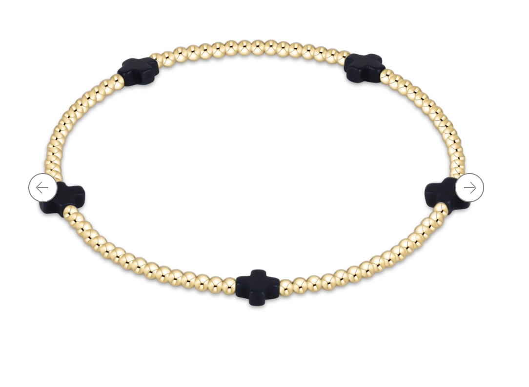 Enewton Signature Cross Small 2mm Gold Bracelet