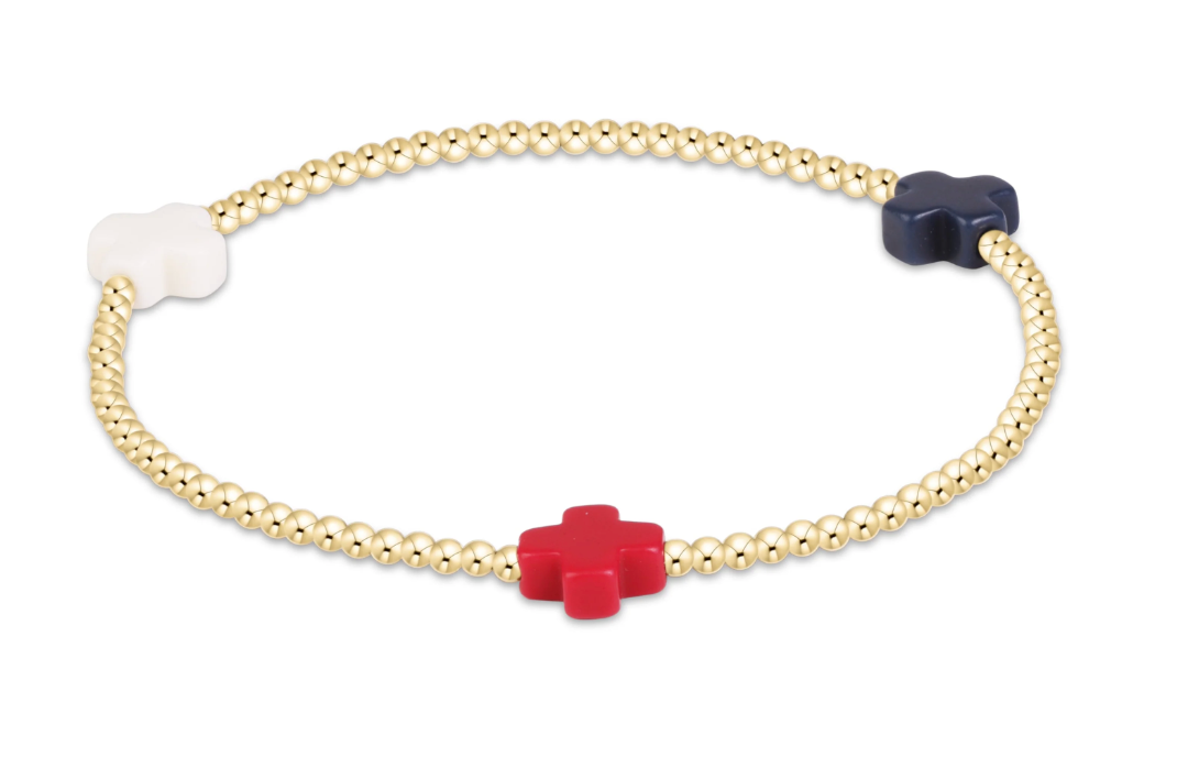 Enewton Signature Cross Small 2mm Gold Bracelet