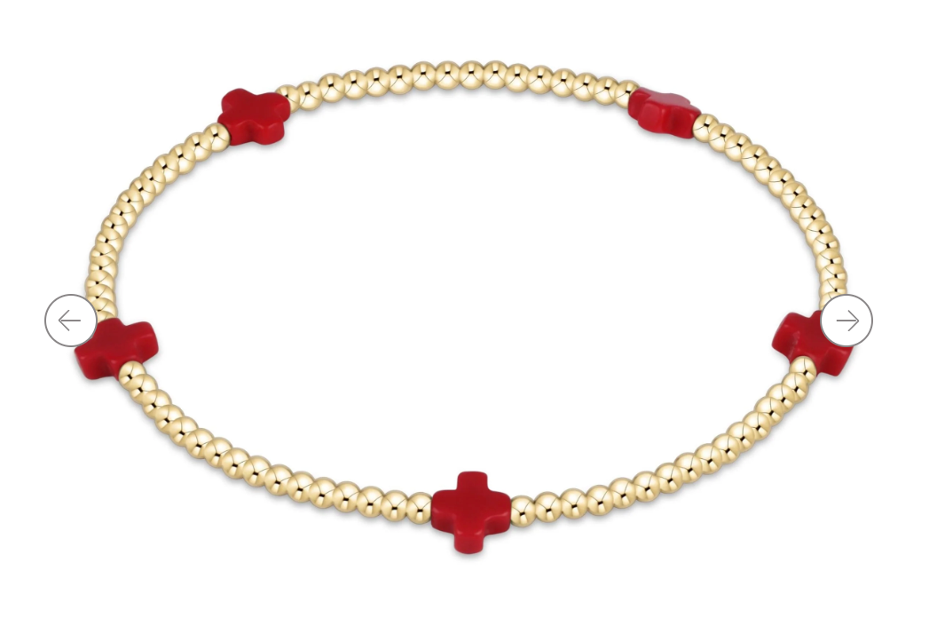 Enewton Signature Cross Small 2mm Gold Bracelet