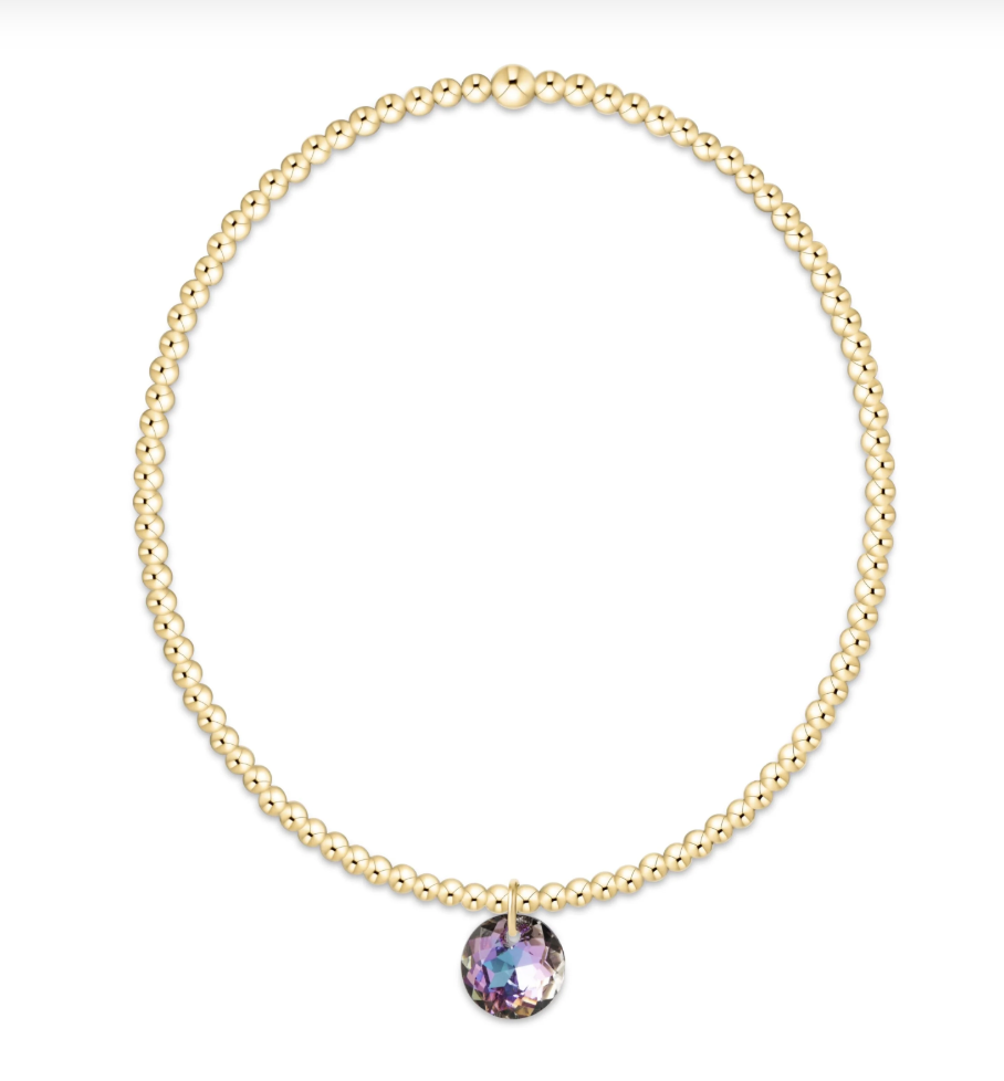 Enewton Classic Gold 2mm Bracelet - Reflection Small Charm