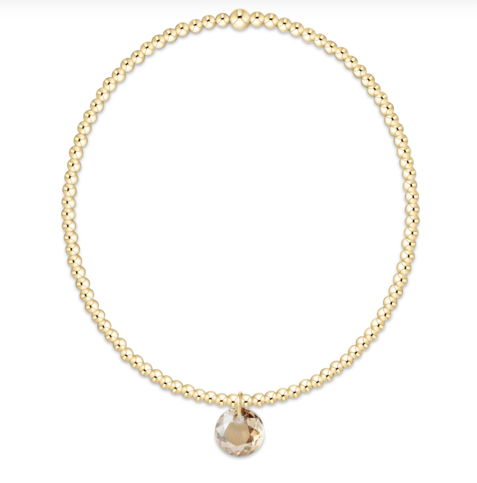 Enewton Classic Gold 2mm Bracelet - Reflection Small Charm