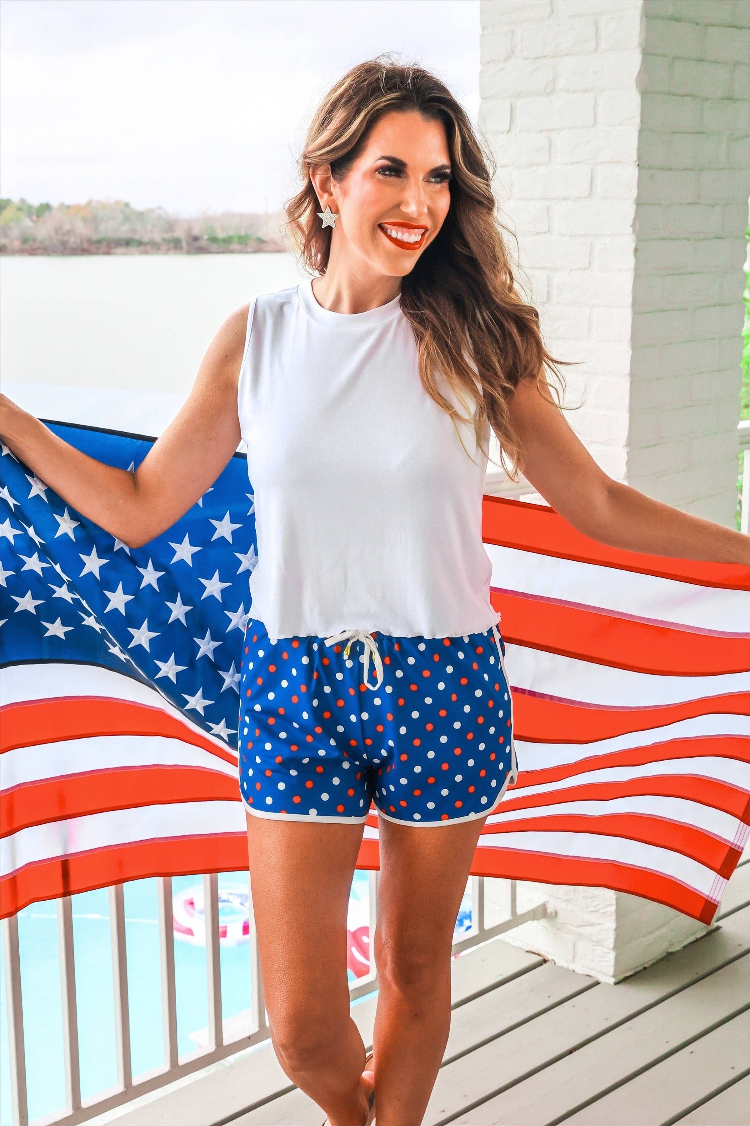 Americana Polka Dot Shorts