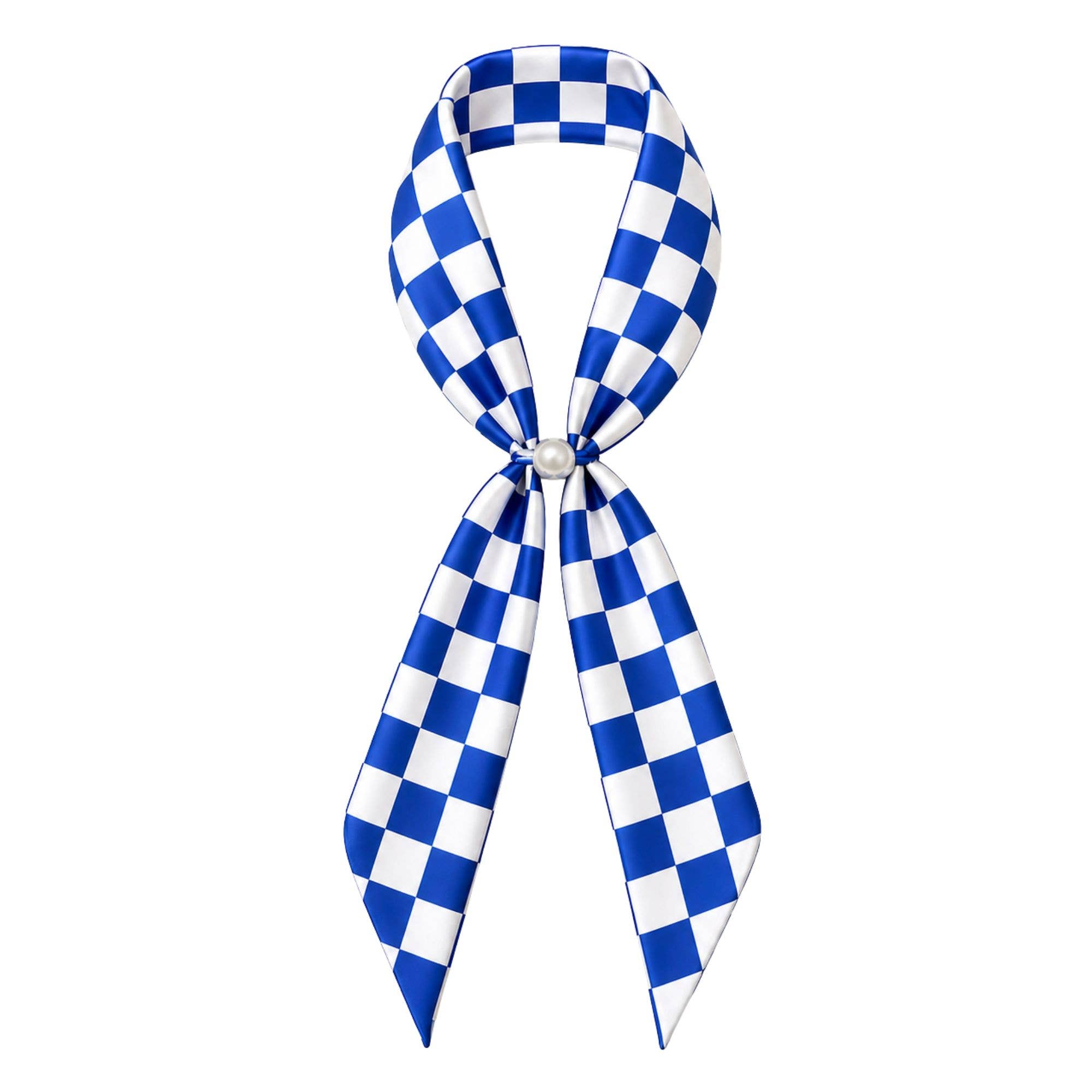 Checkered Gameday Magnetic Scarf Necklace