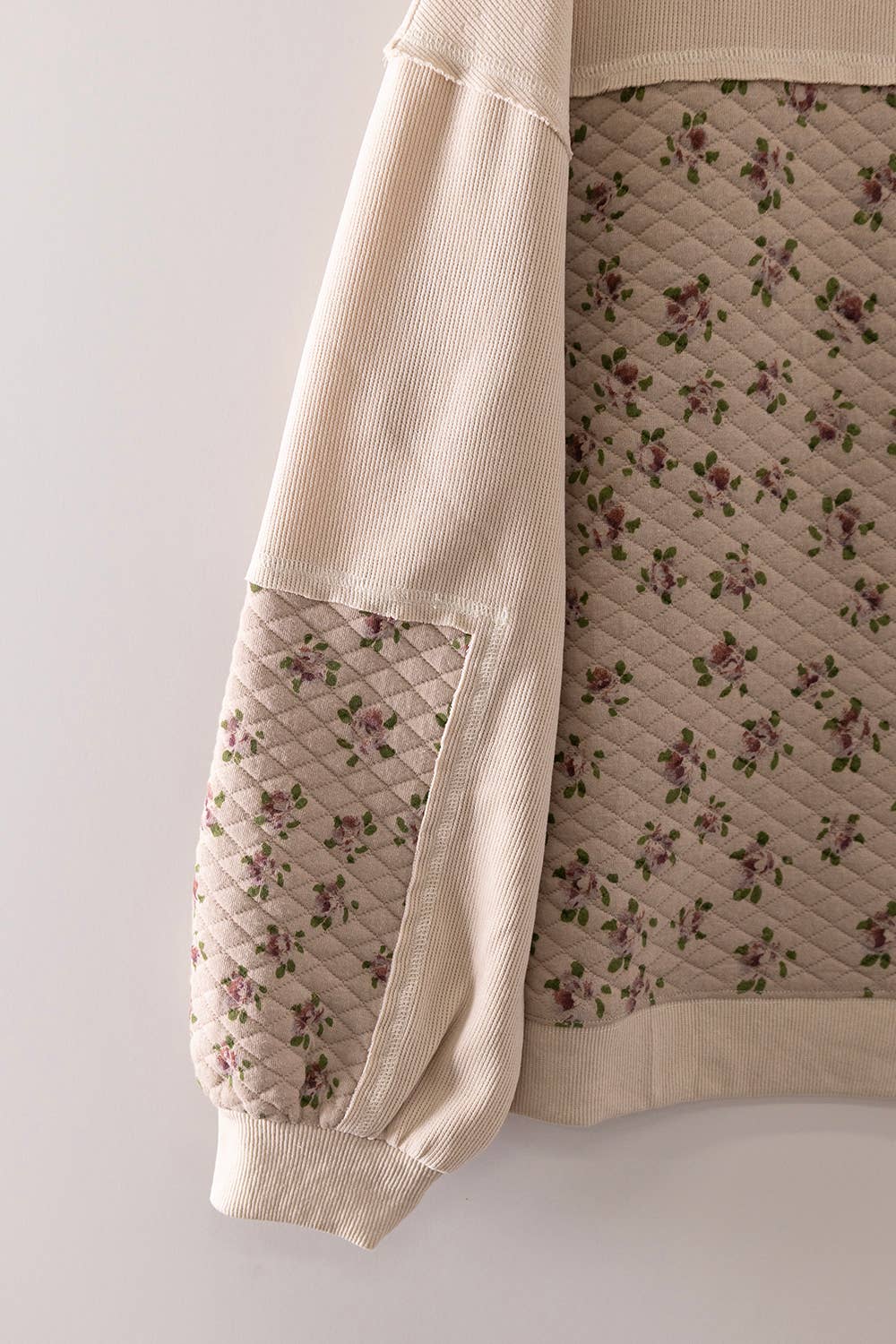 Sweet Meadow Quilted Floral Pullover