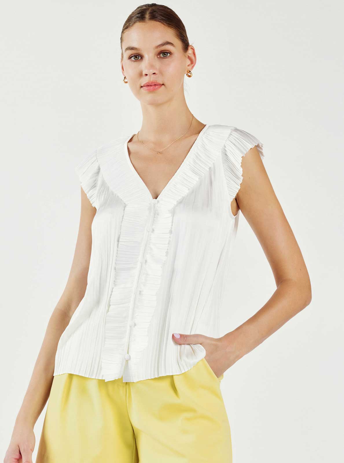 Pure Grace Ruffle Blouse