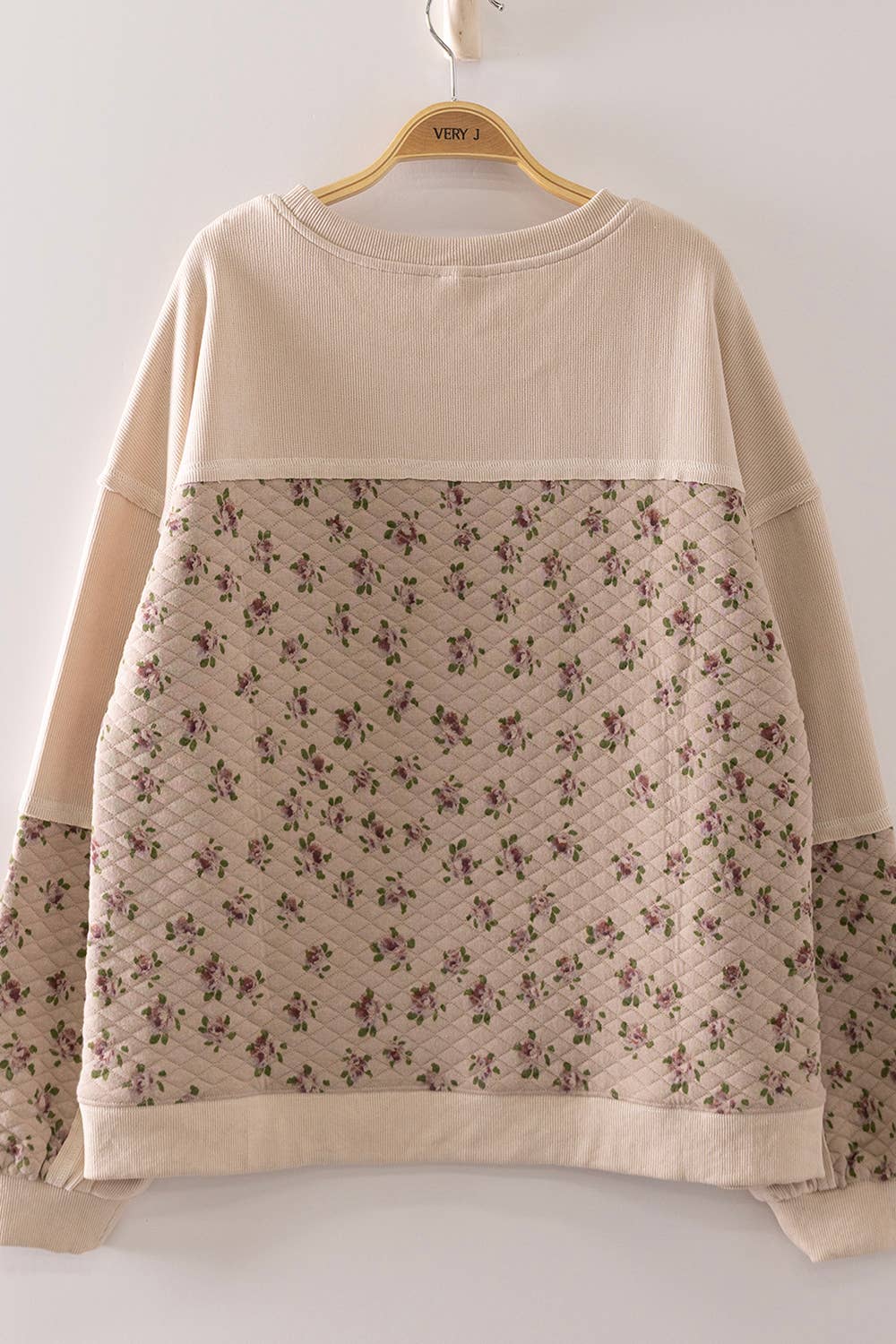 Sweet Meadow Quilted Floral Pullover